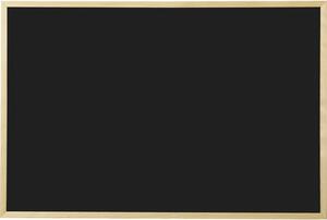 Tablă de scris cu creta, neagră, cu ramă de lemn, 40x60 cm