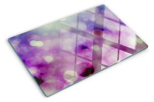 Tocător din sticlă Bokeh în nuanțe de violet și roz