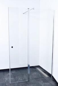 Paravan duș Sanotechnik Sanoflex, 2 piese, 147-149x195 cm, sticlă transparentă anticalcar, profil crom