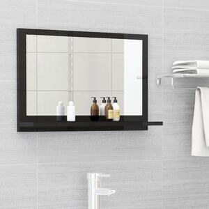 Oglindă de baie, negru, 60 x 10,5 x 37 cm, PAL