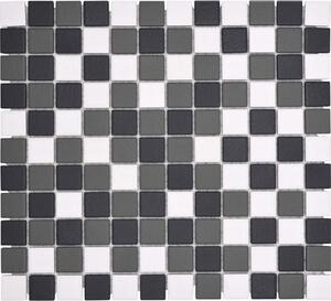 Mozaic ceramic AT 959 mix alb/antracit/negru 32,7x30,2 cm