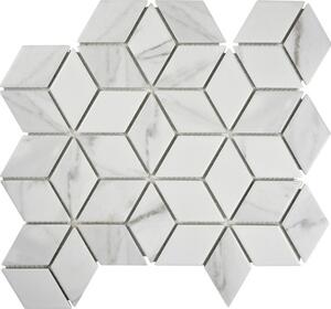 Mozaic piscină ceramic CIM POV CR alb 26,6x29,55 cm