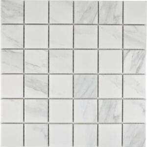 Mozaic piscină ceramic CIM Q48 CR alb 30,6x30,6 cm
