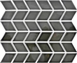 Mozaic ceramic DS B01W negru lucios 26,6x30,75 cm