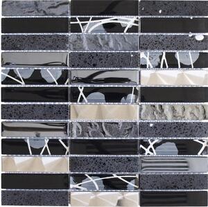 Mozaic ceramic Day 29X mix negru 29,8x29,8 cm