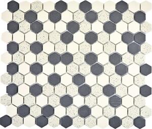 Mozaic ceramic CU HX210S crem-negru 30x26 cm