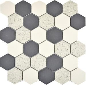 Mozaic ceramic CU HX210M crem-negru 27,1x28,1 cm