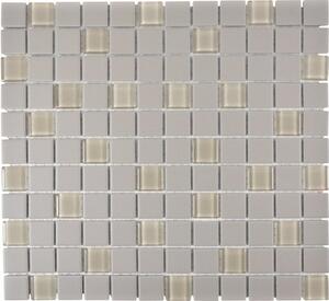 Mozaic piscină ceramic CU G100 gri mat neglazurat 32,7x30,2 cm