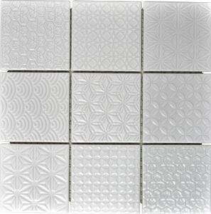 Mozaic ceramic SPIRIT W3 alb lucios 30x30 cm