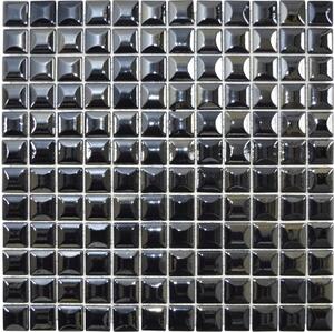 Mozaic sticlă Sandy 28 negru 31,5x31,5 cm