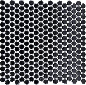 Mozaic ceramic tip nasture 890 negru 32,2x30,5 cm
