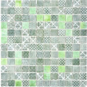 Mozaic sticlă Patch 60 verde 31,5x31,5 cm