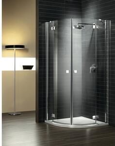 Cabină de duș asimetrică Radaway Almatea PDD E 90x80x195 cm, sticlă securizată transparentă, profil crom