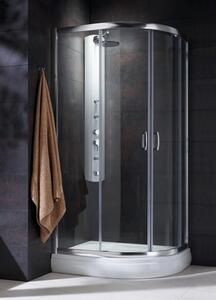 Cabină de duș asimetrică Radaway Premium Plus E 1900, 100x80x190 cm, sticlă securizată transparentă, profil crom