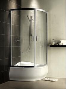 Cabină de duș semirotundă Radaway Premium Plus A 1700, 90x90x170 cm, sticlă securizată transparentă, profil crom