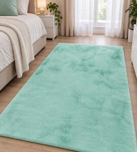 Covor Pufos, Model Blanita Lop 049, Antiderapant, Turcoaz 160 x 230