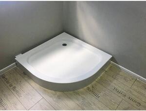 Cădiță de duș semirotundă Radaway Tinos A Compact 80x80x16 cm acril alb S4TIA8080-08