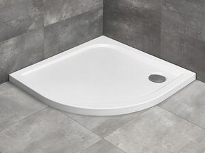 Cădiță de duș semirotundă Radaway Delos A 80x80x4.5 cm acril alb SDA0808-01