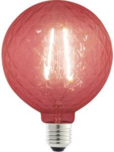 Bec decorativ LED Flair E27 1W, glob G125 imitație cristale roșii, durată viață 15.000 h