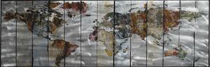 Tablou pictat manual Earth 40x120 cm