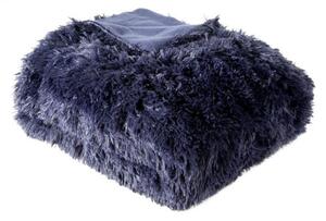 Pătură păroasă de culoare albastru închis Lăţime: 200 cm | Lungime: 220 cm