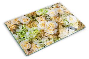 Tocător sticlă Flori în nuanțe pastelate