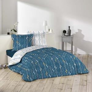 Lenjerie de pat de calitate culoarea albastră 220 x 200 cm
