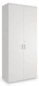 Dulap înalt SimpleOffice 80 x 40 x 180 cm, alb