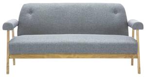 Canapea cu 3 locuri, gri deschis, material textil