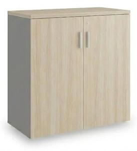 Dulap mic SimpleOffice 80 x 40 x 80 cm, stejar deschis / gri