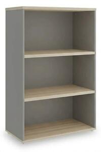 Dulap mediu SimpleOffice 80 x 40 x 120 cm, stejar deschis / gri