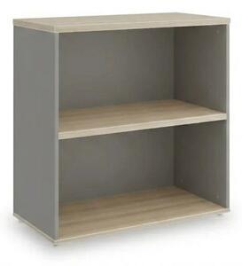 Dulap mic SimpleOffice 80 x 40 x 80 cm, stejar deschis / gri