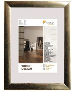 Ramă foto lemn Milano aurie 21x29,7 cm
