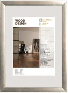 Ramă foto lemn Milano argintie 21x29,7 cm