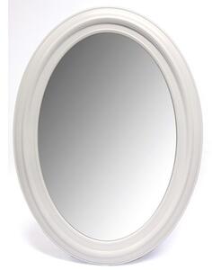 Oglindă ovală Lugano cu ramă albă 53x73 cm