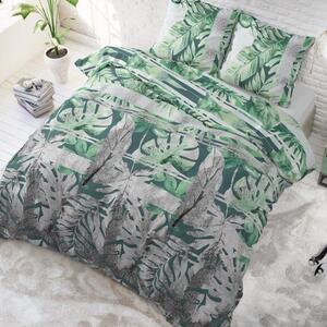 Lenjerie de pat originală cu motiv de frunze de palmier 200 x 220 cm