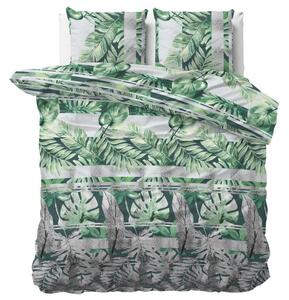 Lenjerie de pat originală cu motiv de frunze de palmier 200 x 220 cm 200x220