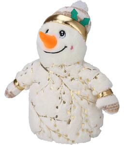 Figurina de pluș de Crăciun, om de zăpadă, 38 cm