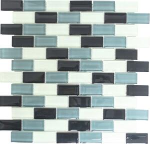 Mozaic sticlă XCM B825 mix alb/gri/antraccit 31x32,2 cm