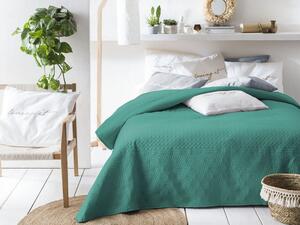 Cuvertură de pat de calitate în culoarea verde 220 x 200 cm