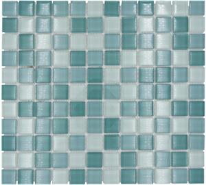 Mozaic piscină sticlă XCM 8114 verde 30,2x32,7 cmpiscină