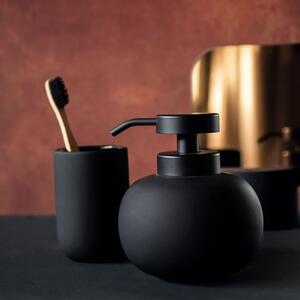 Dozator de săpun lichid negru din ceramică 200 ml Lotus – Mette Ditmer Denmark
