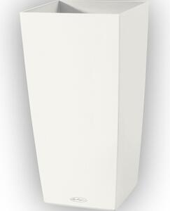 Mască ghiveci Lechuza Cubico Color cu sistem de irigare 41x22 cm alb