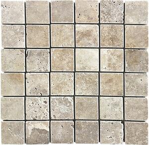 Mozaic Travertin Torino Noce 5x5 cm