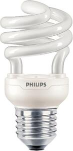 Bec economic Philips Tornado E27 12W 745 lumeni, formă spirală, lumină caldă