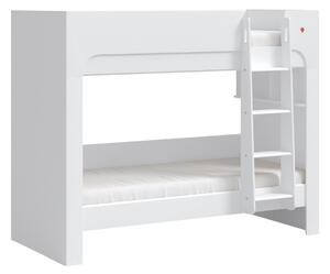 Pat etajat pentru copii, design functional si modern Colectia Varia White 90x200 cm