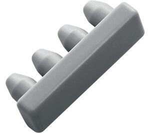 Capac lateral gri pt. șină aluminiu - 1 canal, set 2 buc