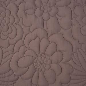 Cuvertură de pat, roz mat, cu imprimeu floral Lăţime: 170 cm | Lungime: 210 cm
