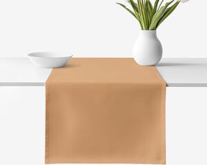 Goldea napron de masă 100% bumbac - maro 20x140 cm