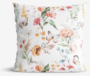 Goldea față de pernă decorativă valencia - pajiște cu fluturi 45 x 45 cm